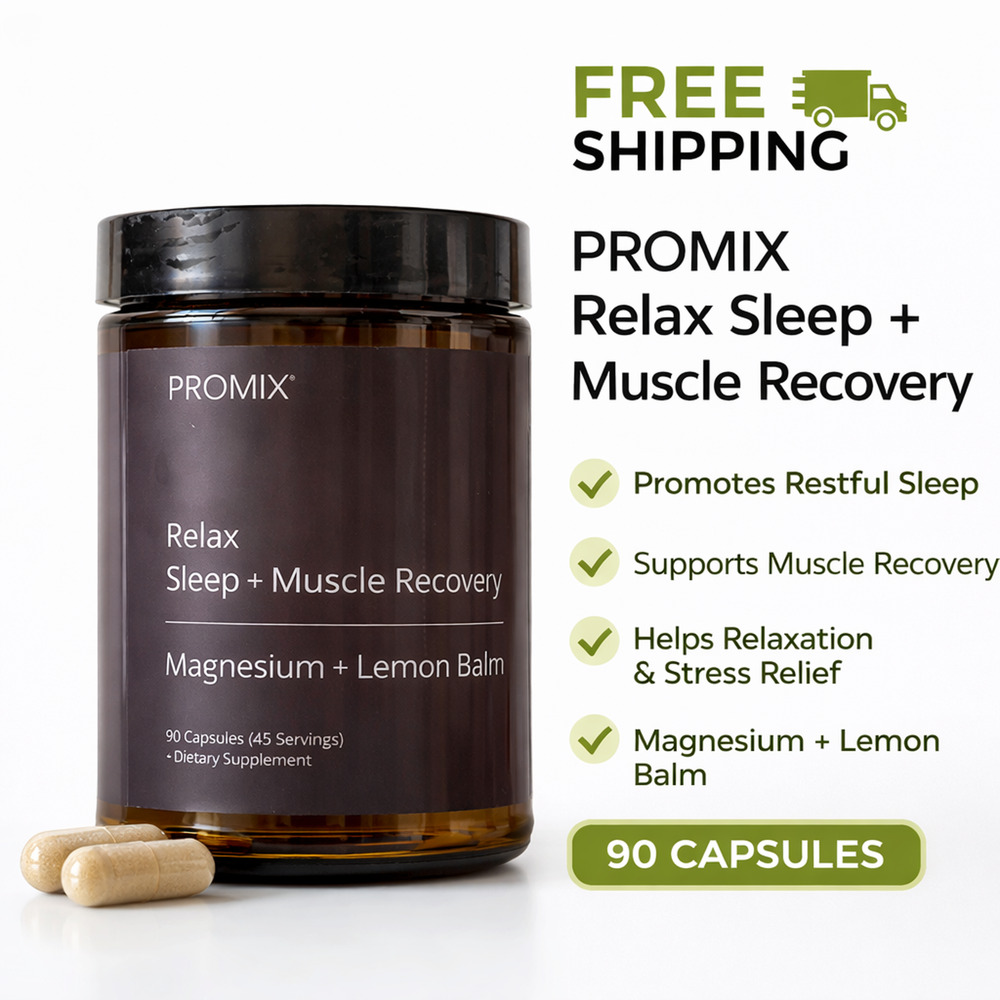 PROMIX Relax Sleep Magnesium Lemon Balm 90 Capsules Muscle Recovery